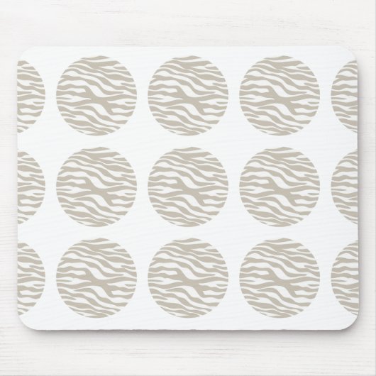 Zebra Print Polka Dots Mousepad (Vorne)
