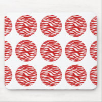 Zebra Print Polka Dots Mousepad