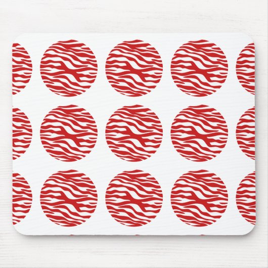 Zebra Print Polka Dots Mousepad (Vorne)