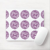 Zebra Print Polka Dots Mousepad (Mit Mouse)