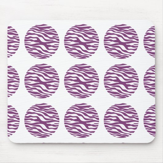 Zebra Print Polka Dots Mousepad (Vorne)