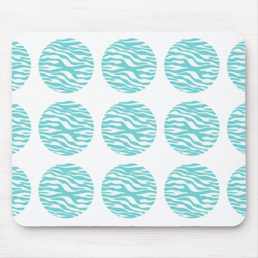 Zebra Print Polka Dots Mousepad (Vorne)