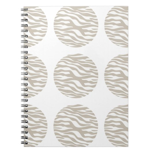 Zebra Print Polka Dots Notebook Notizblock (Vorderseite)
