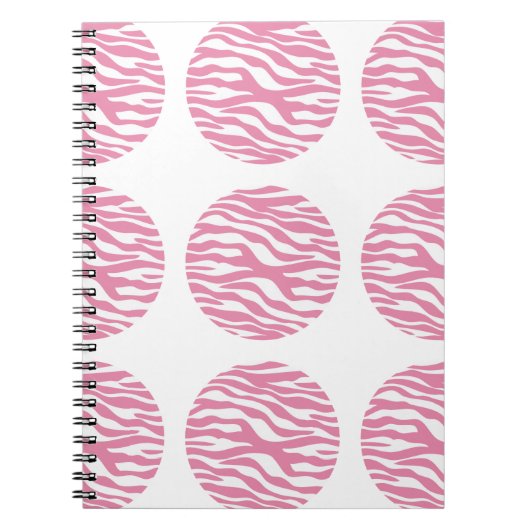 Zebra Print Polka Dots Notebook Notizblock (Vorderseite)
