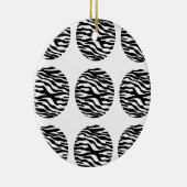 Zebra Print Polka Dots Ornament (Rechts)