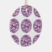 Zebra Print Polka Dots Ornament (Rechts)