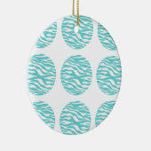 Zebra Print Polka Dots Ornament (Rechts)