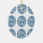 Zebra Print Polka Dots Ornament (Rechts)