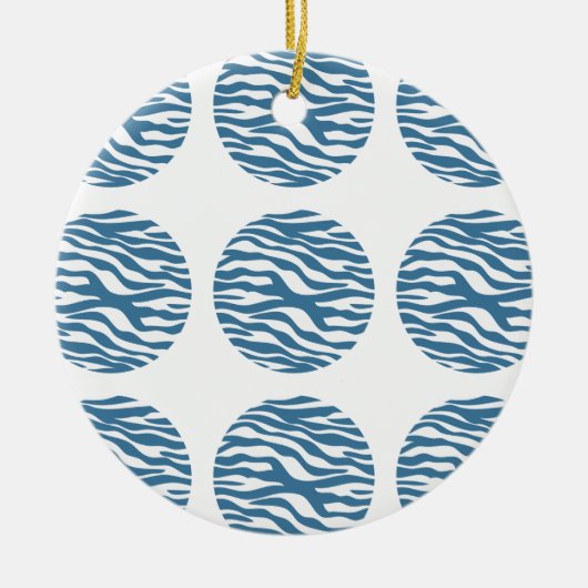 Zebra Print Polka Dots Ornament (Vorne)