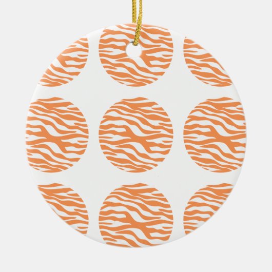 Zebra Print Polka Dots Ornament (Vorne)