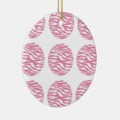 Zebra Print Polka Dots Ornament (Rechts)