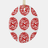 Zebra Print Polka Dots Ornament (Rechts)