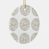 Zebra Print Polka Dots Ornament (Rechts)