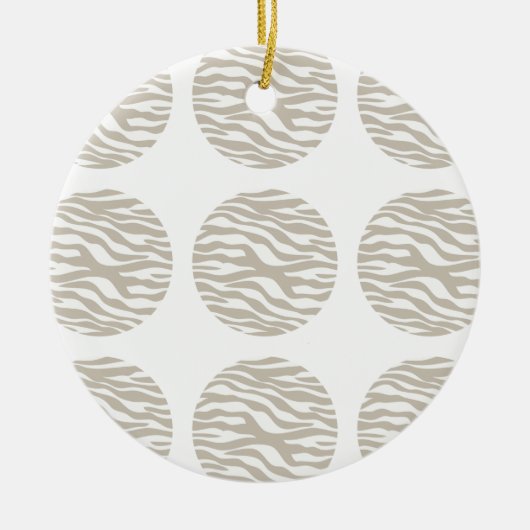 Zebra Print Polka Dots Ornament (Vorne)