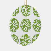 Zebra Print Polka Dots Ornament (Rechts)