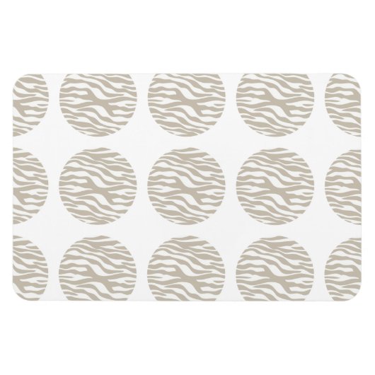 Zebra Print Polka Dots Premium Magnet (Horizontal)