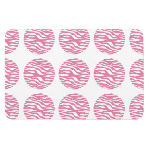 Zebra Print Polka Dots Premium Magnet