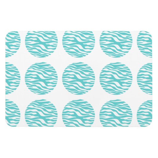 Zebra Print Polka Dots Premium Magnet (Horizontal)