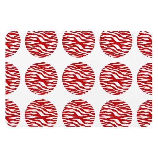 Zebra Print Polka Dots Premium Magnet (Horizontal)
