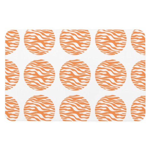 Zebra Print Polka Dots Premium Magnet (Horizontal)