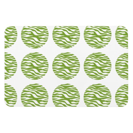 Zebra Print Polka Dots Premium Magnet (Horizontal)