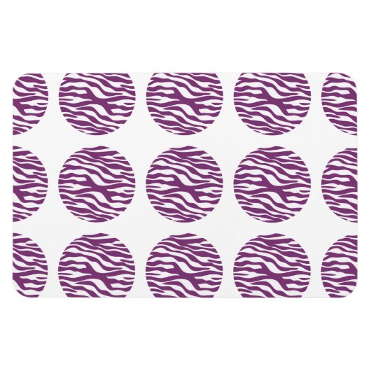 Zebra Print Polka Dots Premium Magnet (Horizontal)
