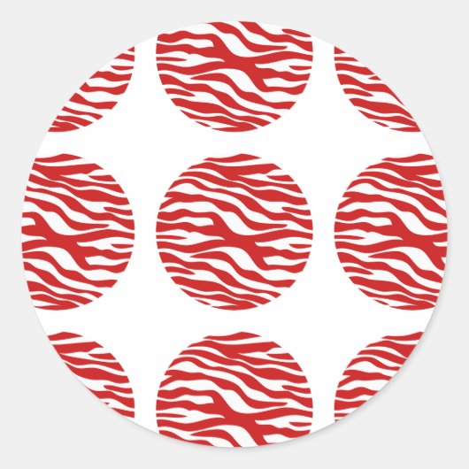 Zebra Print Polka Dots Stickers (Vorderseite)