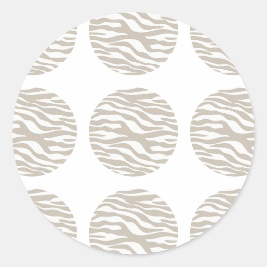 Zebra Print Polka Dots Stickers (Vorderseite)