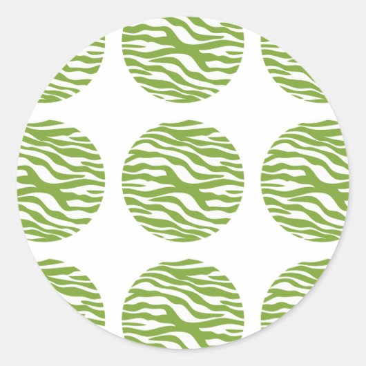 Zebra Print Polka Dots Stickers (Vorderseite)