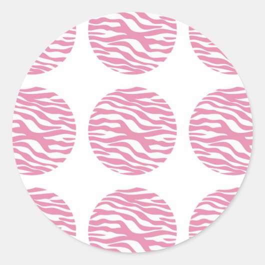 Zebra Print Polka Dots Stickers (Vorderseite)
