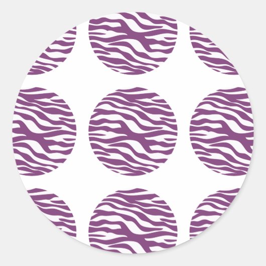 Zebra Print Polka Dots Stickers (Vorderseite)