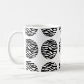 Zebra Print Polka Dots Tasse (Links)