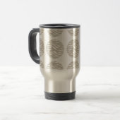 Zebra Print Polka Dots Travel Mug Reisebecher (Vorderseite Links)