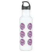 Zebra Print Polka Dots Trinkflasche (Rückseite)