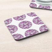 Zebra Print Polka Dots Untersetzer (Linke Seite)