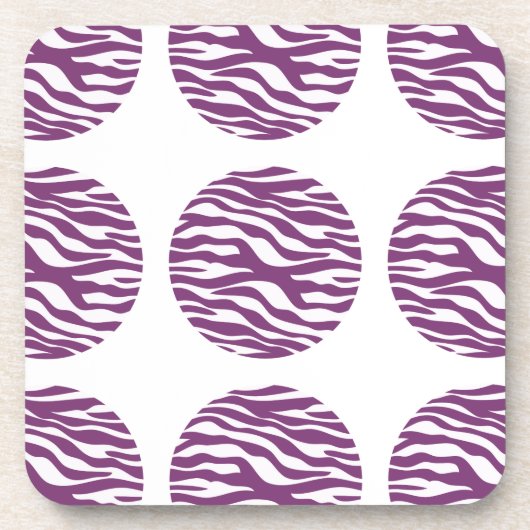 Zebra Print Polka Dots Untersetzer (Vorderseite)