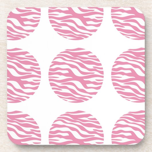 Zebra Print Polka Dots Untersetzer (Vorderseite)