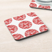 Zebra Print Polka Dots Untersetzer (Linke Seite)