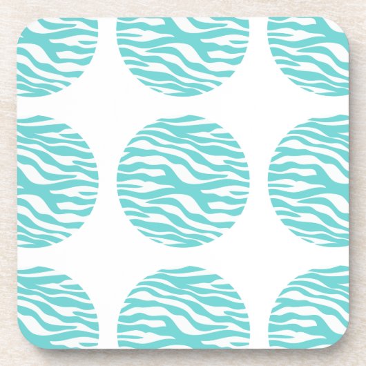 Zebra Print Polka Dots Untersetzer (Vorderseite)