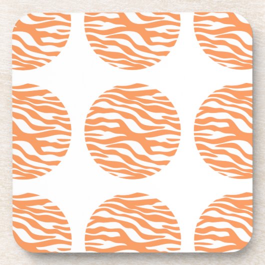 Zebra Print Polka Dots Untersetzer (Vorderseite)