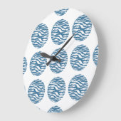 Zebra Print Polka Dots Wall Clock Große Wanduhr (Winkel)