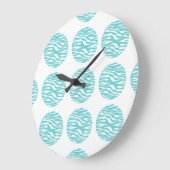 Zebra Print Polka Dots Wall Clock Große Wanduhr (Winkel)