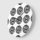 Zebra Print Polka Dots Wall Clock Große Wanduhr (Winkel)