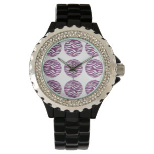 Zebra Print Polka Dots Watch Armbanduhr