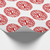 Zebra Print Polka Dots Wrapping Paper Geschenkpapier (Ecke)