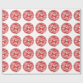 Zebra Print Polka Dots Wrapping Paper Geschenkpapier (Flach)