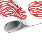 Zebra Print Polka Dots Wrapping Paper Geschenkpapier (Rolleneckpunkt)