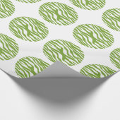 Zebra Print Polka Dots Wrapping Paper Geschenkpapier (Ecke)