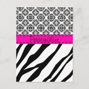 Zebra Print Postkarte