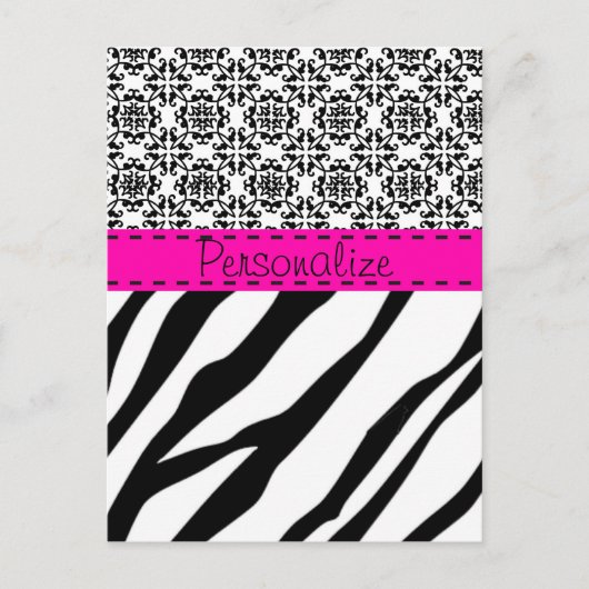 Zebra Print Postkarte (Vorderseite)
